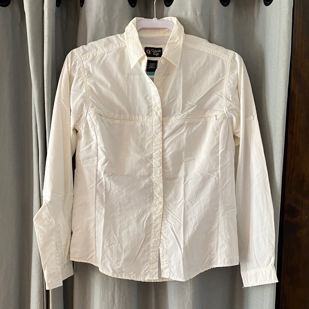 Outside Edge Long-Sleeve Outdoor Camp Shirt, Women’s Size Medium